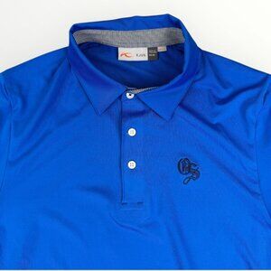 KJUS Old Sandwich Golf Club Polo Shirt UPF 50+ Mens M Performance Stretch Blue